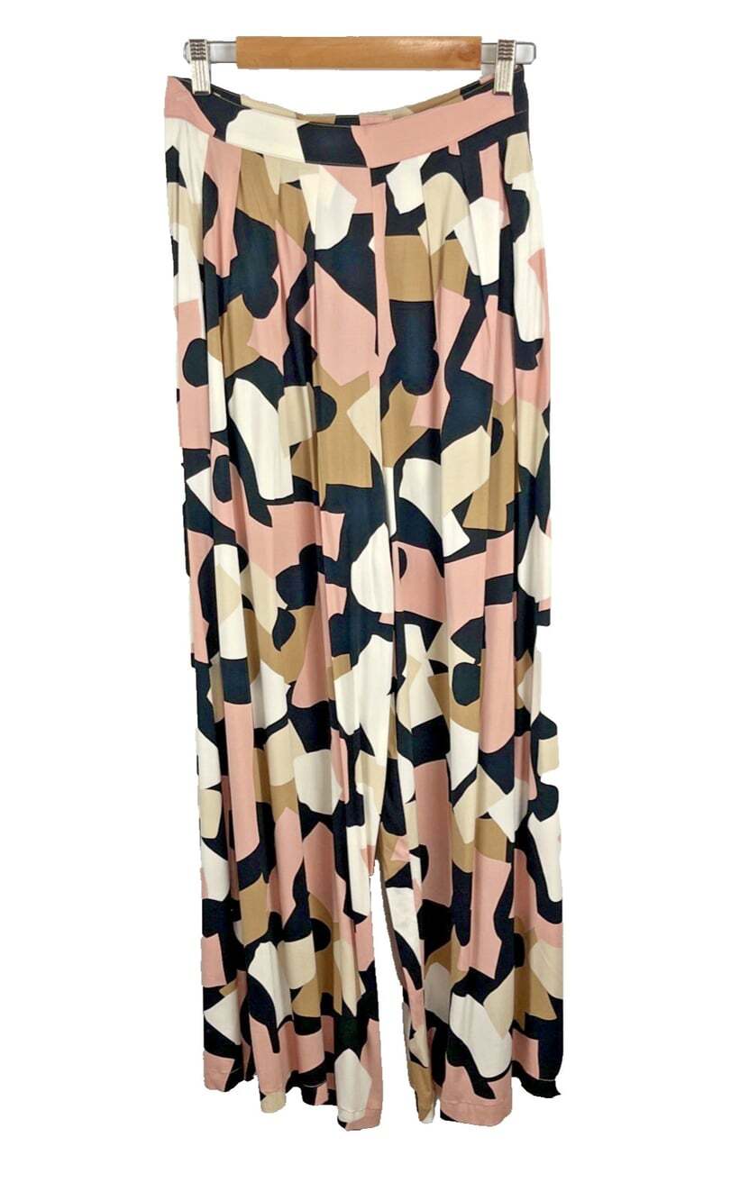 Anthropologie Corey Lynn Calter Wide-Leg Geometric Abstract Pants Women’s Size S